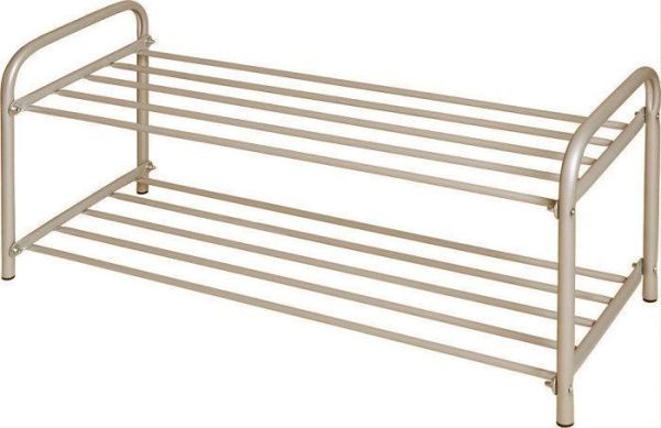 Этажерка "Комфорт2" низкая (360х330х800) 2-х ярусн.разборн. ЭТК2/БЖ бежевый металлик Ника