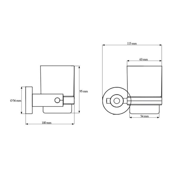 Настенный  стакан  P2006 (20 серия)