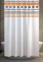 Штора для ванной тканевая белая, этно ВТ-829216 , "Дорофей", 180*180