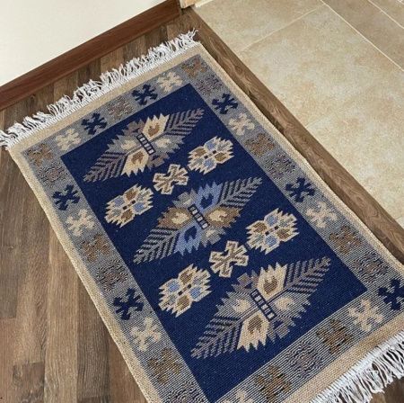 Коврик из хлопка 60*120 син. UK01 6120102 Kilim Usak