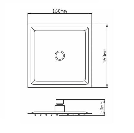 Лейка душевая подсолнух (люкс) 160mm*160mm Potato P 104-16