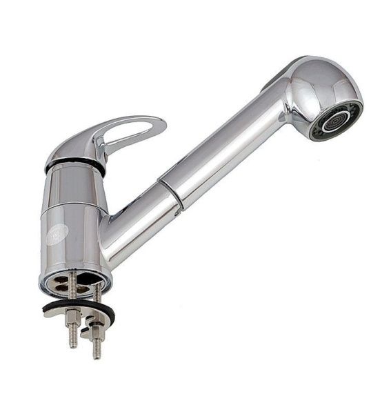 Смеситель для кухни монокомандный хром Potato Diadonna D 60-150 (выдвижной излив)