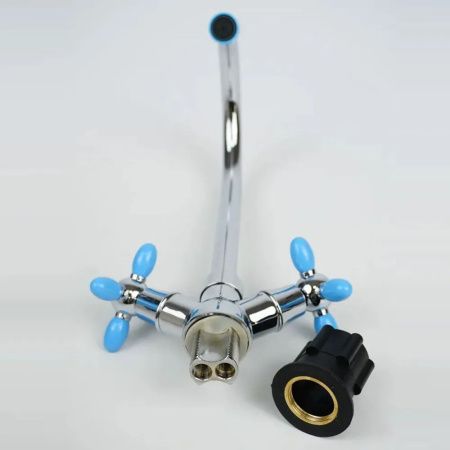 Смеситель для кухни двухручковый хром Potato Эверест B 59-071 D