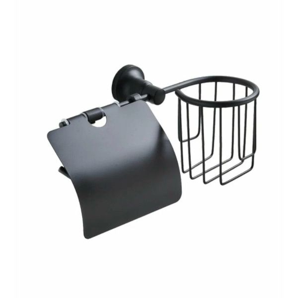 Настенный держатель для освeжителя и туалетной бумаги с крышкой P1803-1BL (18BL серия)