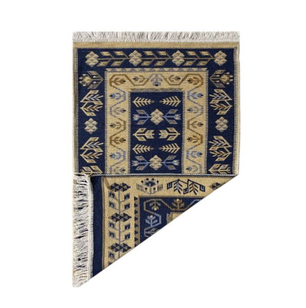 Коврик из хлопка 60*90 син./беж. UK1379 Kilim Usak