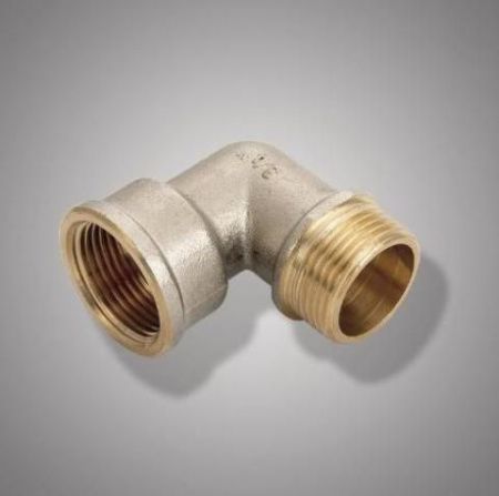 Уголок резьбовой латун. F 325.0505 (L3/4F*3/4М) (уп.5шт.)