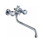 Смеситель для ванны и умывальника двухручковый  хром  Potato Эверест B22-336