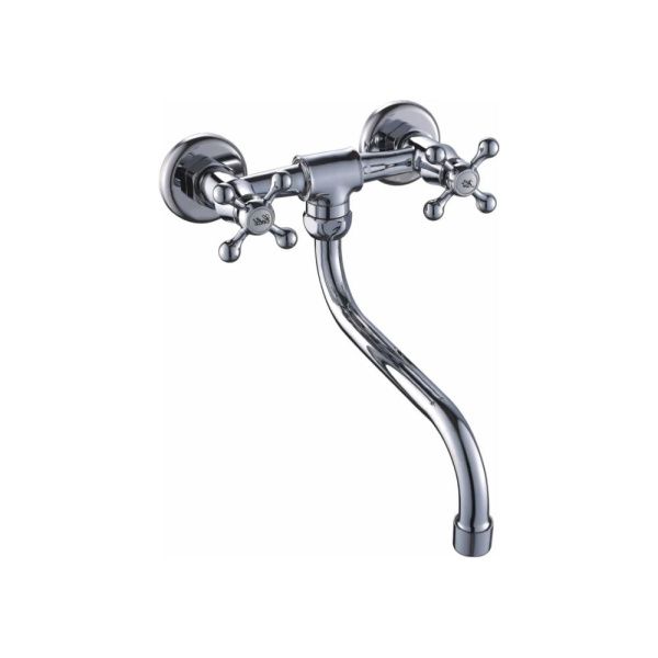 Смеситель универсальный двухручковый  хром  Potato Эверест B46-351