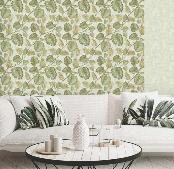 Обои Монстера гофра С14-04 0,5м*10м Гр.2 (упак. 15 рул. Саратов)