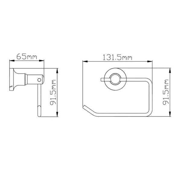 Настенный держатель для туалетной бумаги  P1803-2BL