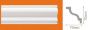 Плинтус потолочный белый 70/70мм С14/70 длина 2м (упак.50шт.) Солид