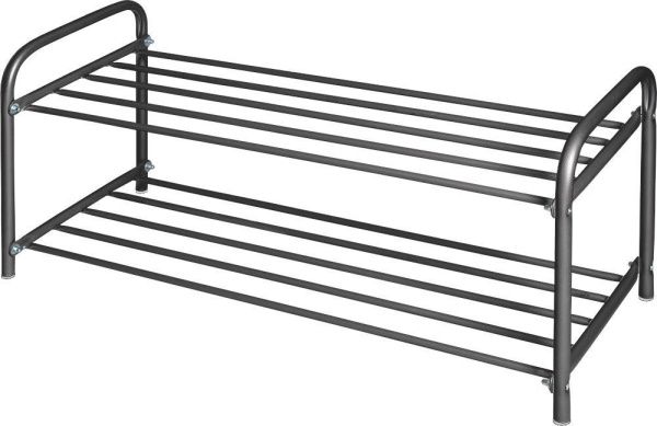 Этажерка "Комфорт2" низкая (360х330х800) 2-х ярусн.разборн. ЭТК2/Ч черн. Ника