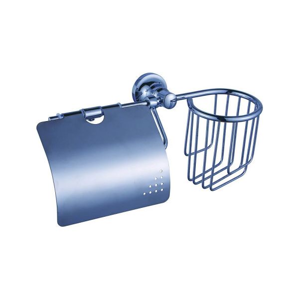 Настенный держатель для освeжителя и туалетной бумаги с крышкой P1803-1 (18 серия)