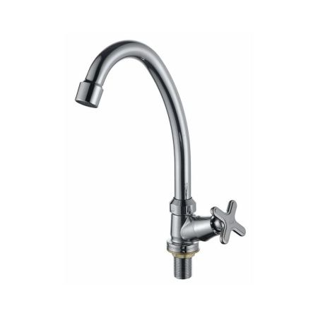 Смеситель для кухни одноручковый на одну воду хром  Potato Эверест B41-350