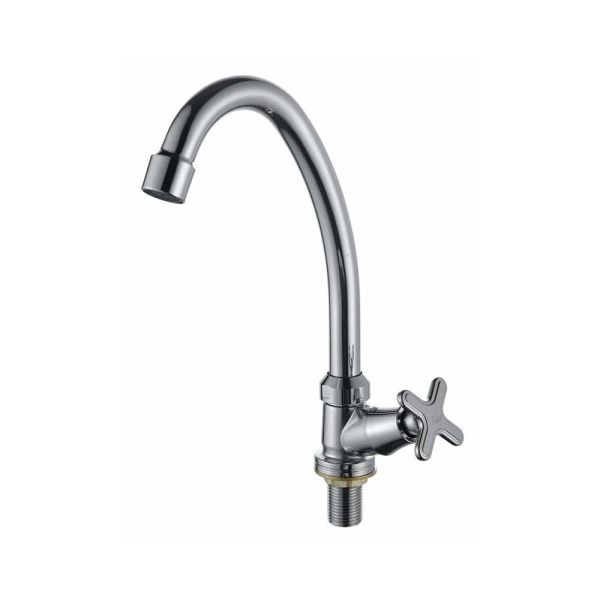 Смеситель для кухни одноручковый на одну воду хром  Potato Эверест B41-350