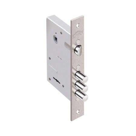 Замок врезной сувальдный с защёлкой Кремень 1.04.27