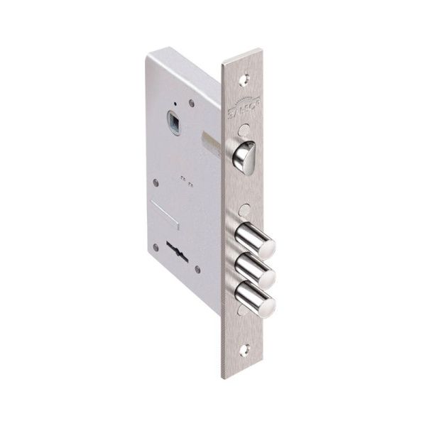 Замок врезной сувальдный с защёлкой Кремень 1.04.27