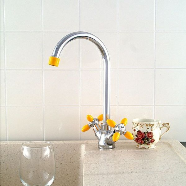 Смеситель для кухни двухручковый хром Potato Эверест B 59-071 B