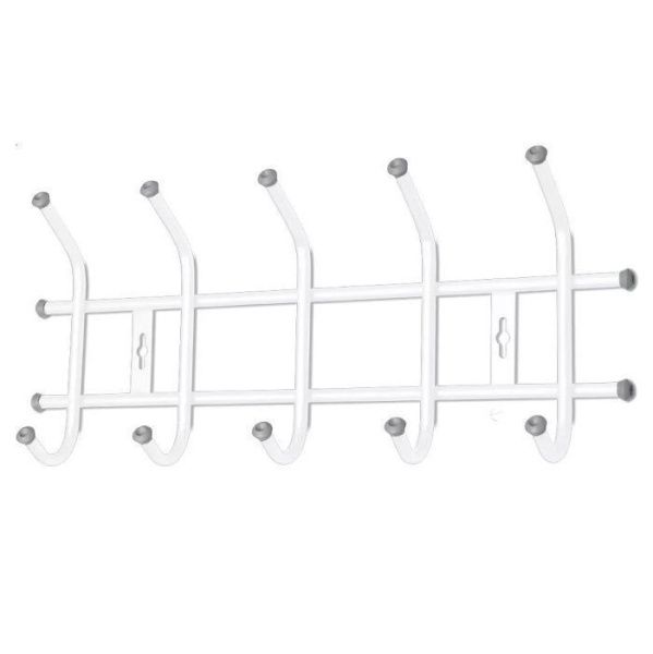 Вешалка настенная ВНТ5М/МБ 5-крючков (485 х 215 мм.) матовый бел. Ника (упак.5 )
