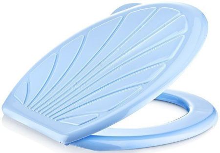Крышка для унитаза жесткая голубая "Ракушка"