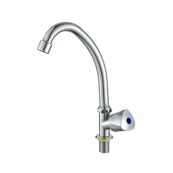 Кран водоразборный одноручковый на холодную воду хром  Potato Эверест B41-334