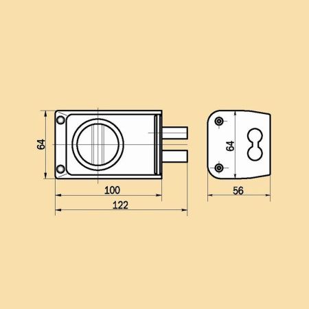 Замок накладной ЗНД-1A