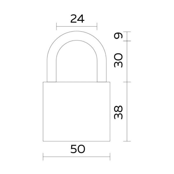 Замок навесной PL-WEATHER-1550 Nickel 4 fin key ( PL-15-50) диск. /блистер
