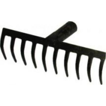 Грабли садово-огородные 10 зуб. метал. прямые с черенком* (упак.10шт.)