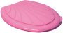 Крышка для унитаза жесткая розовая "Ракушка"
