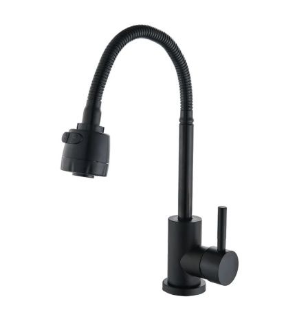 Смеситель для кухни монокомандный  черный  Potato Эверест B58-2016M