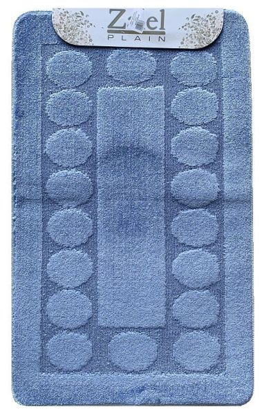 Набор ковриков Залел (2предмет) 60х100/50х60см голубой