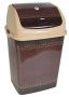 Ведро для мусора 18л коричневое "Камелия" Кожа