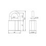 Замок навесной PD-4050 (PD-40-50) 3 fin key /коробка