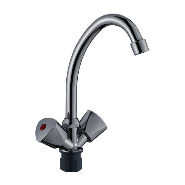 Смеситель для кухни двухручковый хром Potato Эверест B 49-334