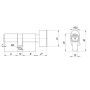 Цилиндровый механизм AX1002Knob70 хром с вертушкой
