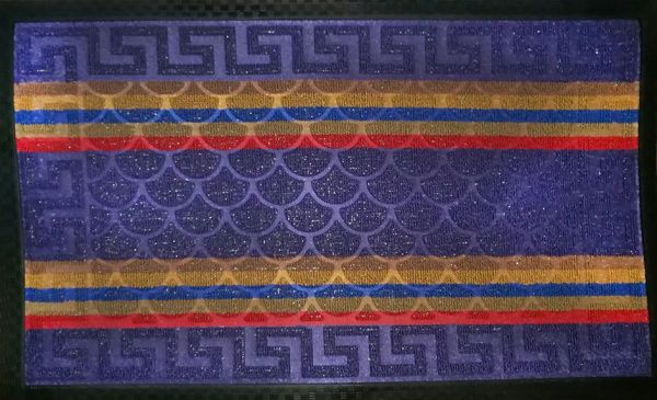 Коврик ворсовой Мультиколор 45х75 прямоугольный синий