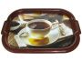 Поднос коричневый Чайная пара
