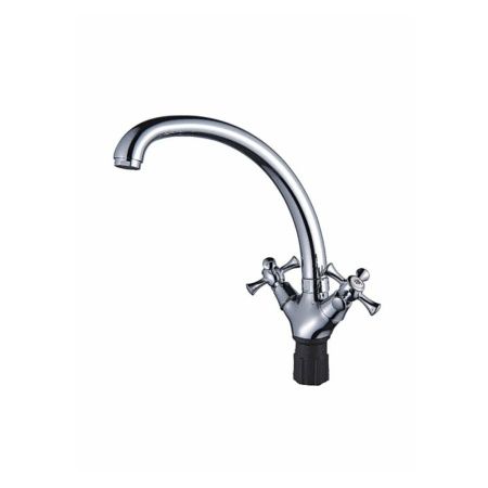 Смеситель для кухни двухручковый  хром  Potato Эверест B42-064