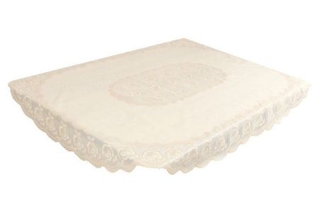 Скатерть готовая СS-333 коф-бежевая овальная (21335) 137*18м (10 шт.в рул.)