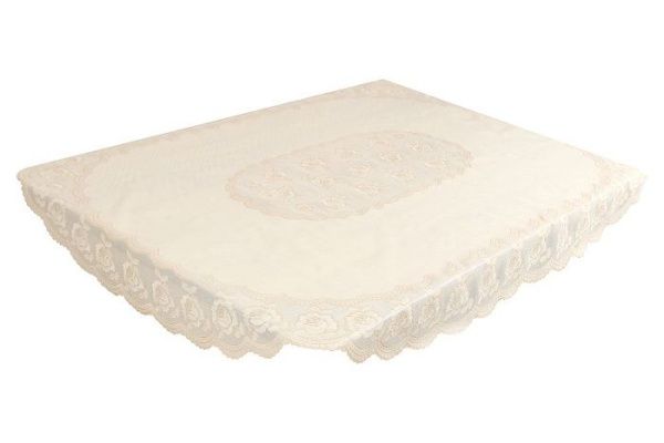 Скатерть готовая СS-333 коф-бежевая овальная (21335) 137*18м (10 шт.в рул.)