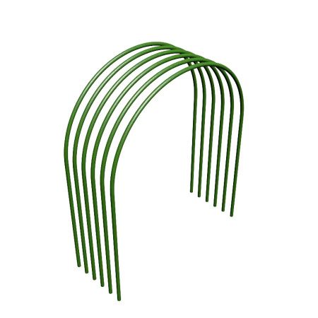 Дуги парниковые ПНД L-2,5м. d=20мм зел./черн. пластик (связка 5 штук)