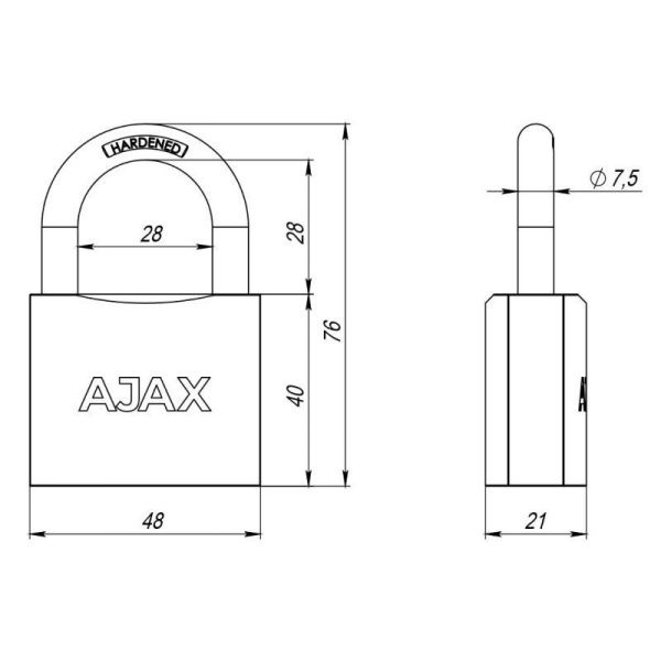 Набор замков навесных PD-0150 (3 locks+5 keys) blister
