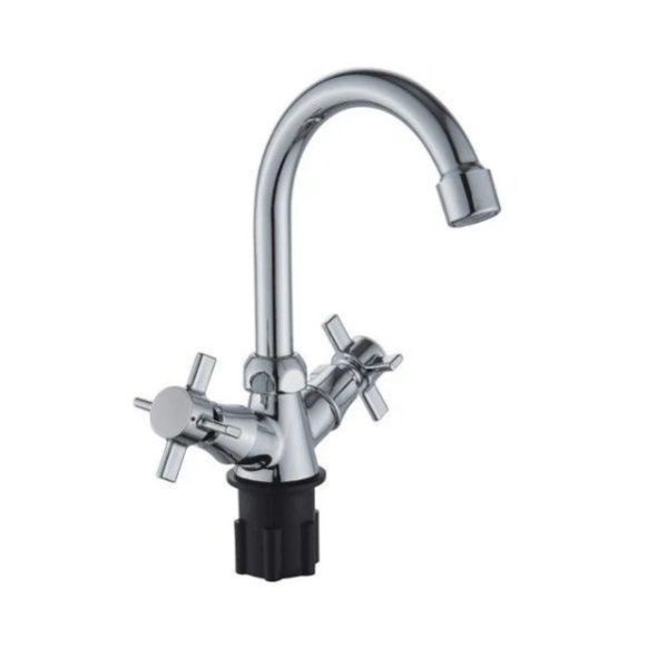 Смеситель для кухни двухручковый хром Potato Эверест B 10-354