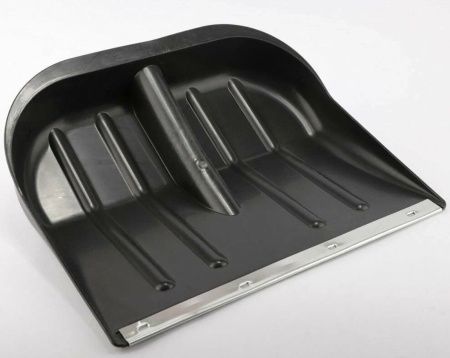 Лопата для снега пластиковая 410*360 с мет.планкой с АЛЮМ.ЧЕРЕНКОМ и V-ручкой ВЬЮГА №4 (упак 5шт.)*