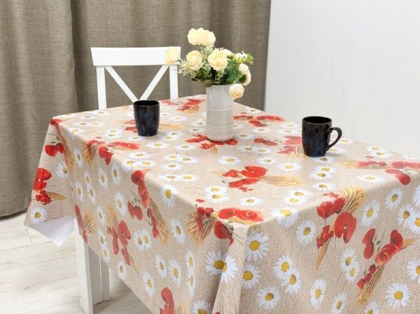 Клеенка на тк.основе "Полли" Маковое поле (1.40х20м)