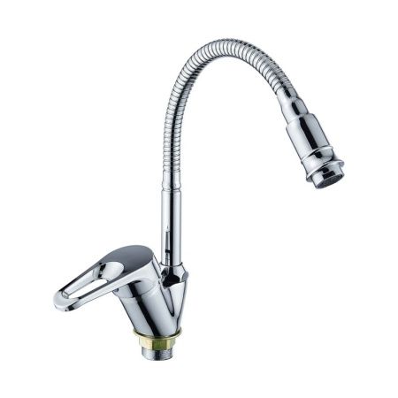 Смеситель для кухни двухручковый хром Potato Эверест B 58-028