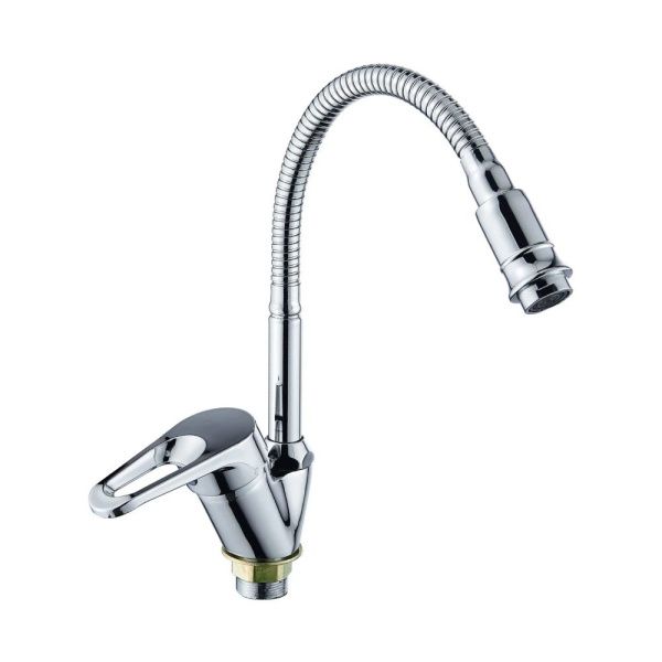 Смеситель для кухни двухручковый хром Potato Эверест B 58-028