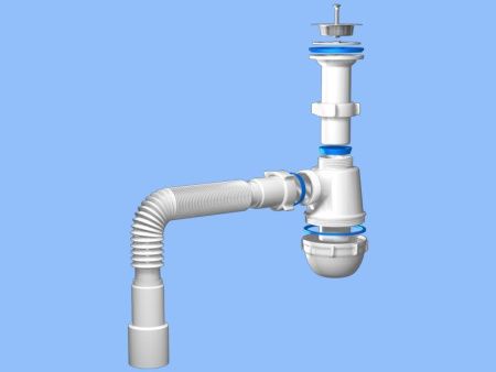 А-0515 Сифон АНИ ГРОТ 1 1/2х40 с гибкой трубой 40х40/50