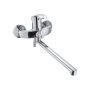 Смеситель для ванны и умывальника монокомандный  хром  Potato Эверест B22-024