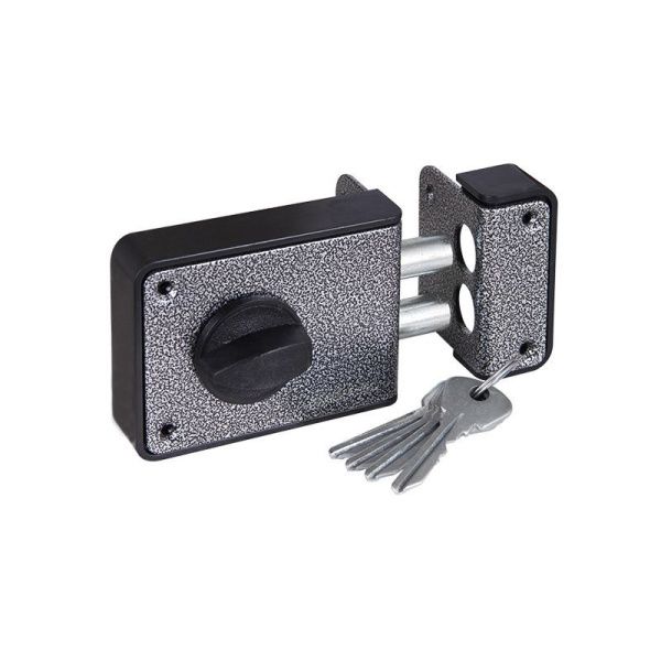 Замок накладной ЗН 1-3-1 серебро